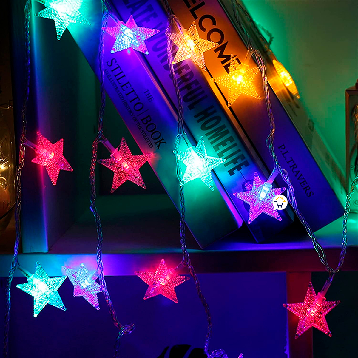 Luces Led Estrellas 3 Metros Extensión Cortina Luz Navidad Multicolor ZE019M